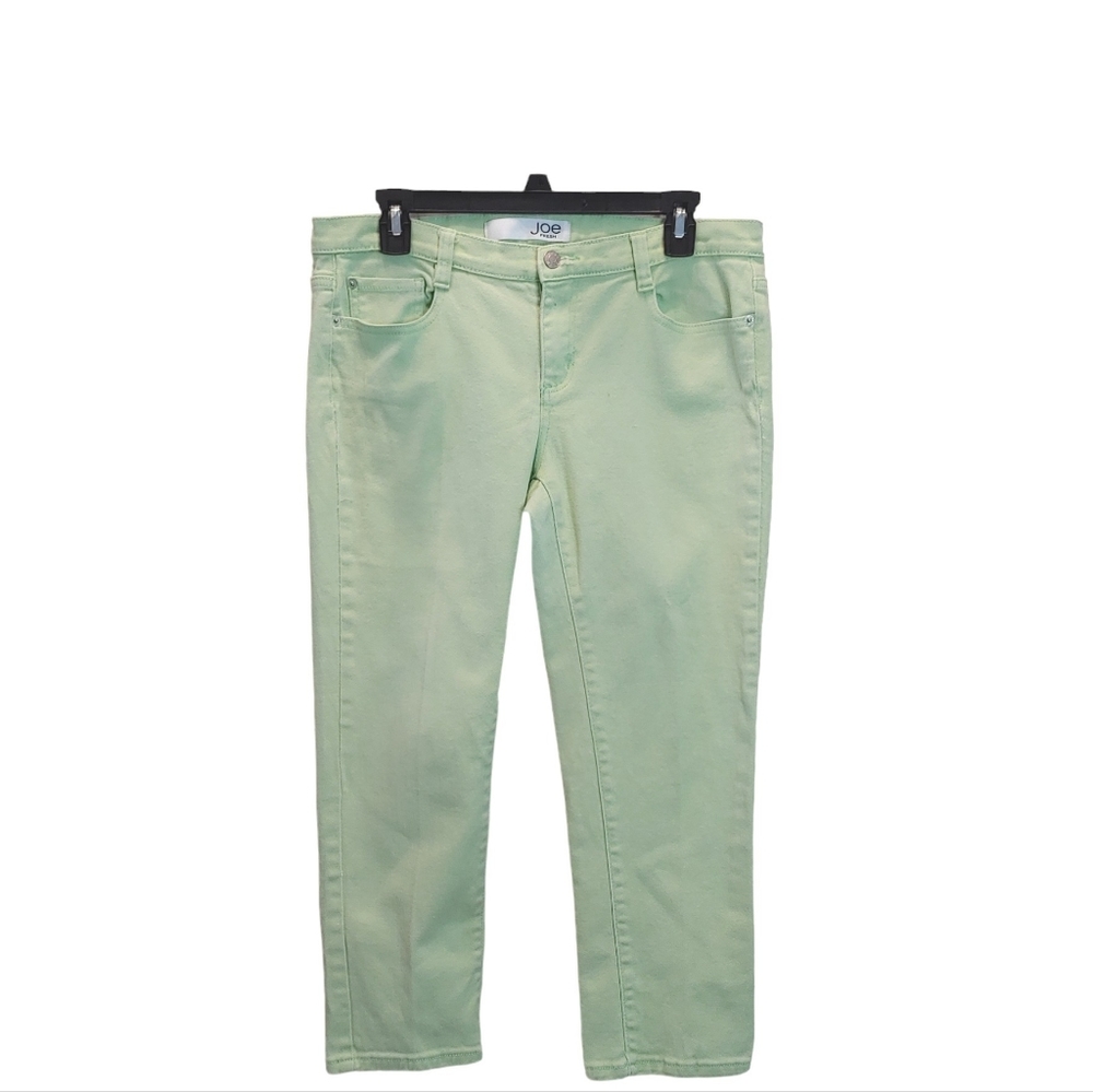 Joe Fresh womens slim casual minimalist cotton apple green pants size 10